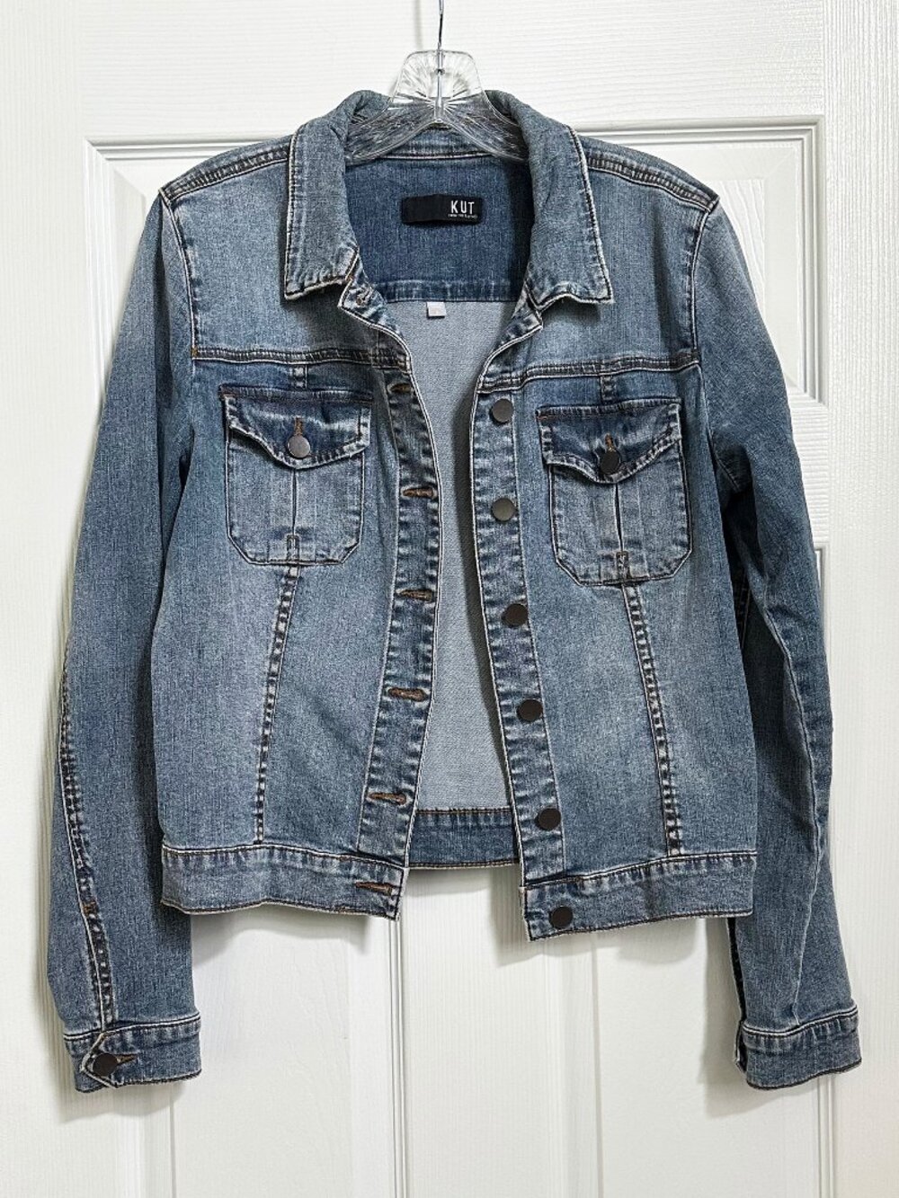 Kut From The Kloth Medium Wash Denim Jacket - LARGE